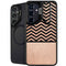 Rose Gold Chevron Split Galaxy S24 FE Kickstand Case